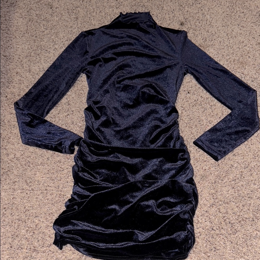 Elegant Black Velvet Dress